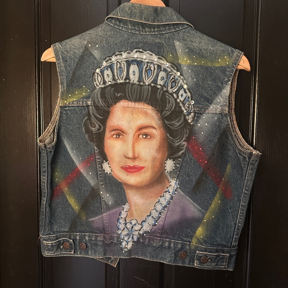 Unique Painted Levi’s Denim vest